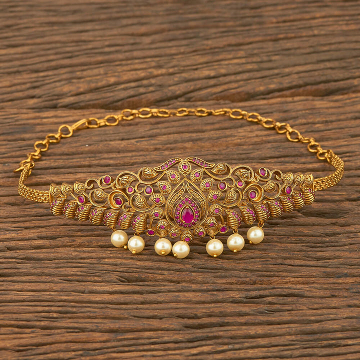 Antique Classic Baju Band With Matte Gold Plating 207552