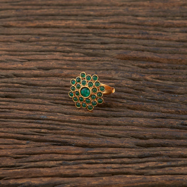 Antique Delicate Ring With Matte Gold Plating 208577