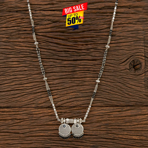 Antique Classic Mangalsutra With Matte Rhodium Plating 209491