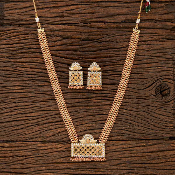 Antique Long Necklace With Gold Plating 209626