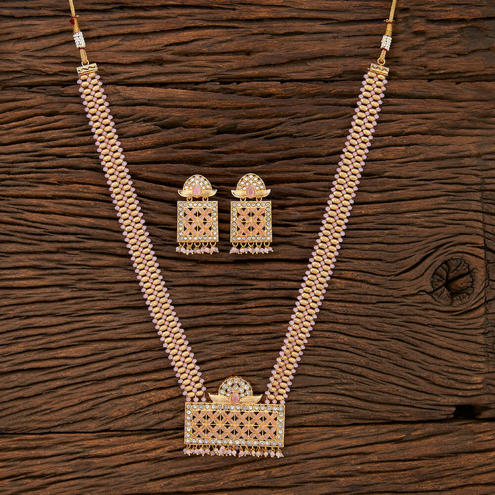 Antique Long Necklace With Gold Plating 209626