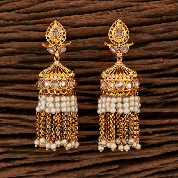 Antique Jhumkis With Gold Plating 209629