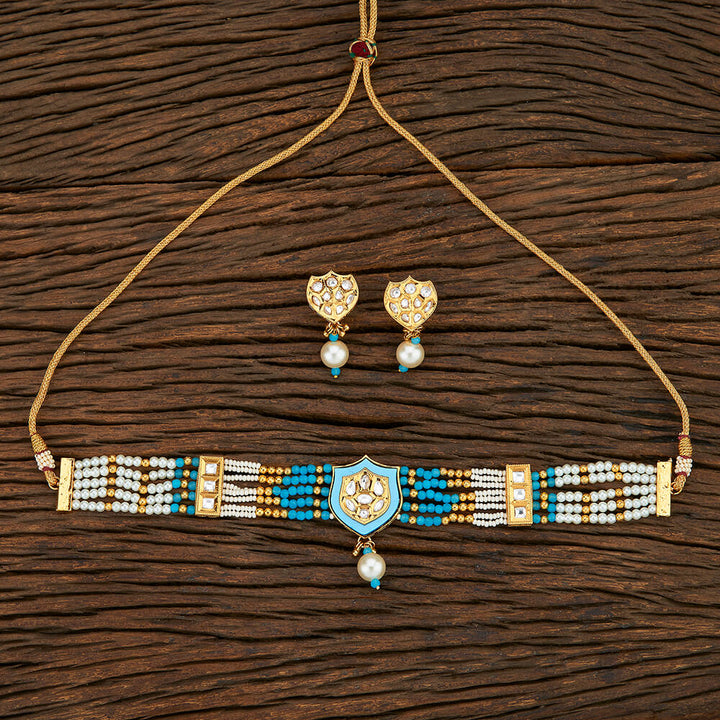 Antique Mala Necklace With Gold Plating 209657