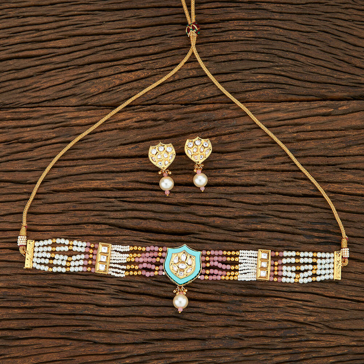 Antique Mala Necklace With Gold Plating 209657