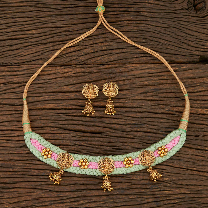 Antique Temple Necklace With Gold Plating 209791