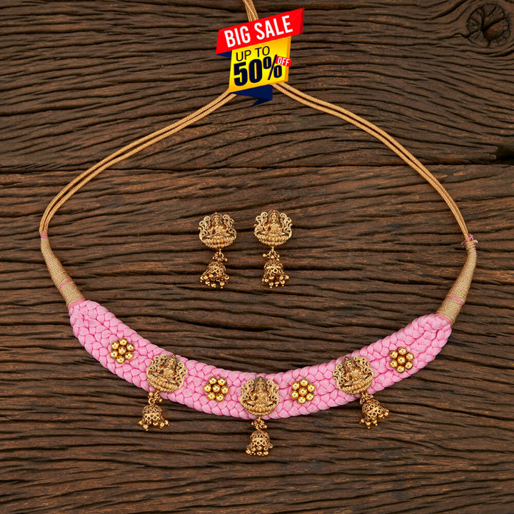 Antique Temple Necklace With Gold Plating 209791