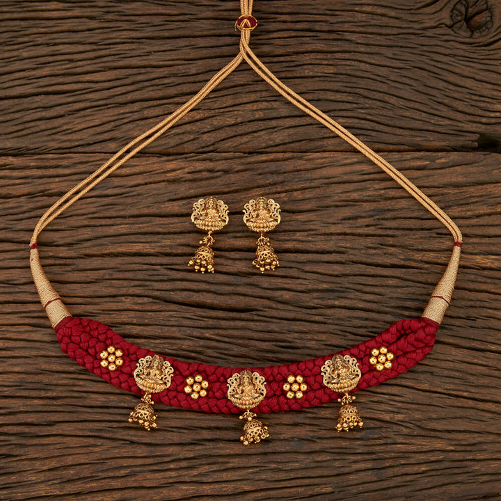 Antique Temple Necklace With Gold Plating 209791