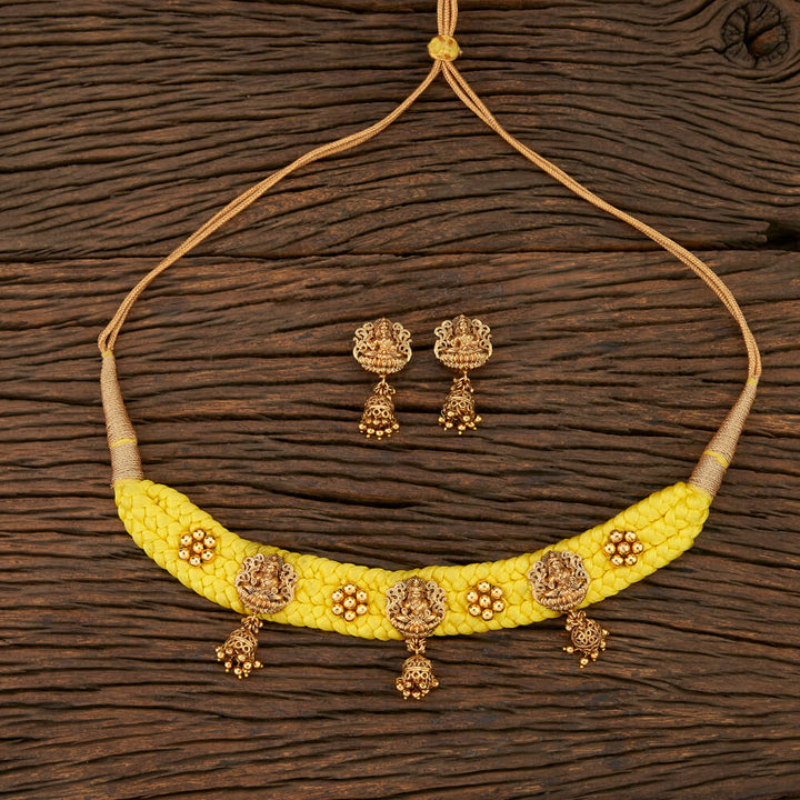 Antique Temple Necklace With Gold Plating 209791