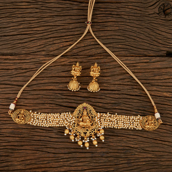 Antique Temple Necklace With Gold Plating 209935