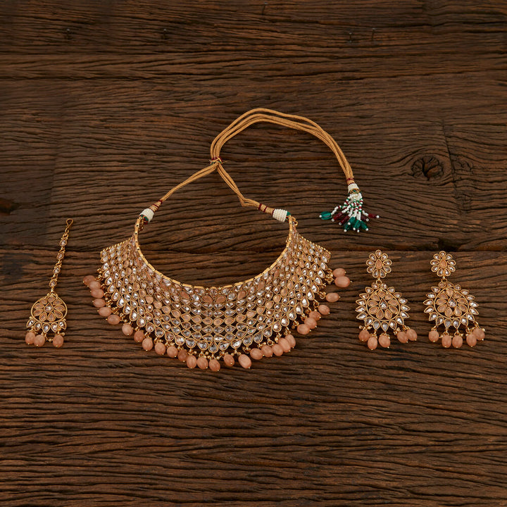 Antique Mukut Necklace With Gold Plating 210041