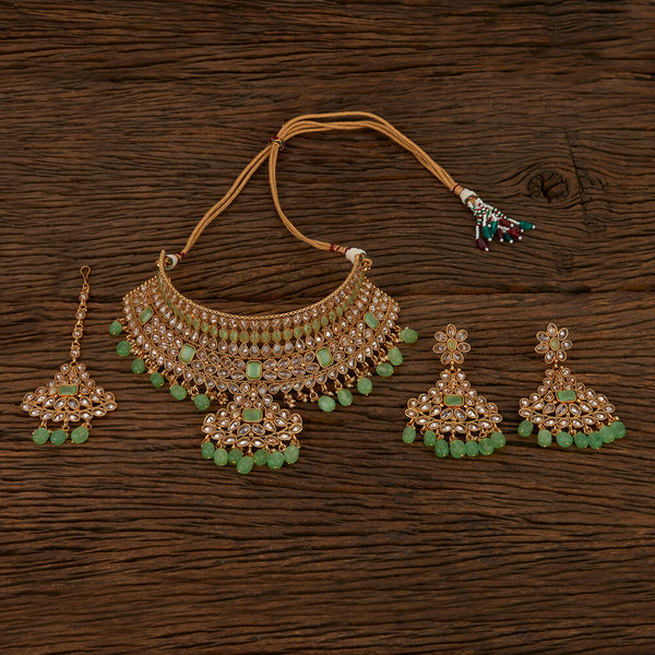 Antique Mukut Necklace With Gold Plating 210046