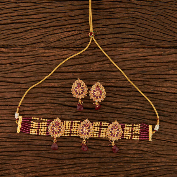 Antique Mala Necklace with gold plating 210403