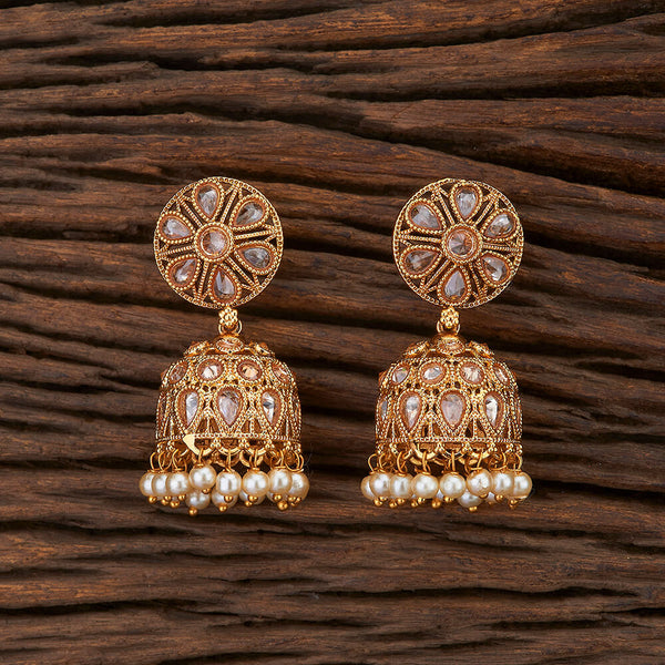 Antique Jhumki With Gold Plating 210792