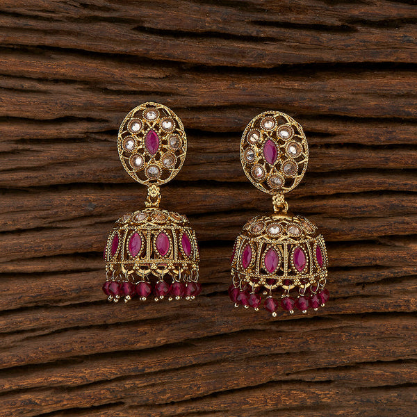 Antique Delicate Earring With Mehndi Plating 211057