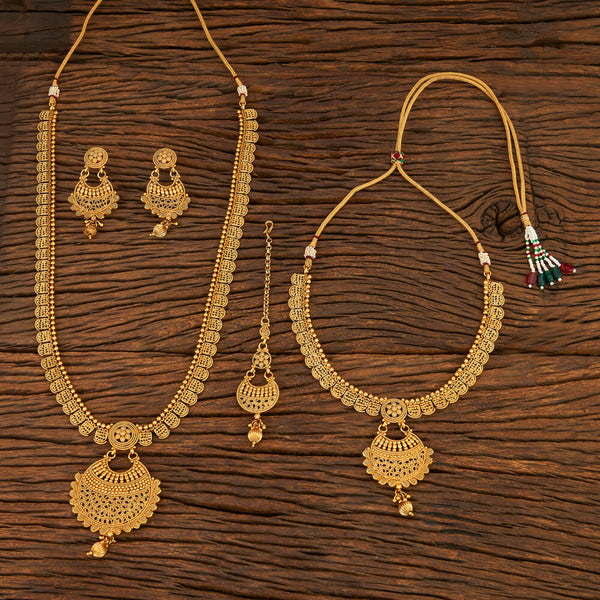 211110 Antique Combo Necklace Set With Gold Plating