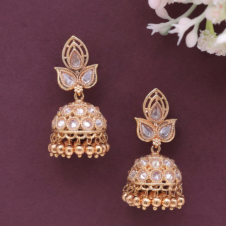 Antique Delicate Earring With Gold Plating 211599