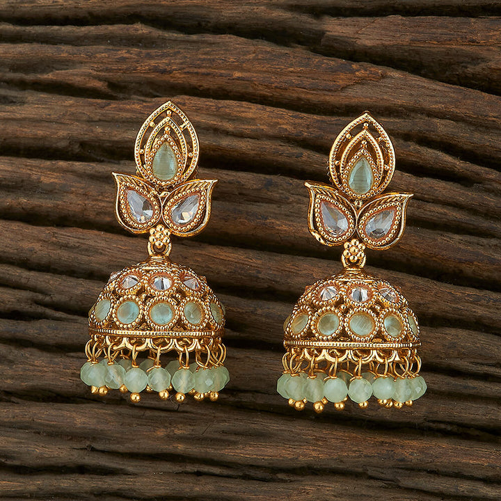 Antique Delicate Earring With Gold Plating 211599