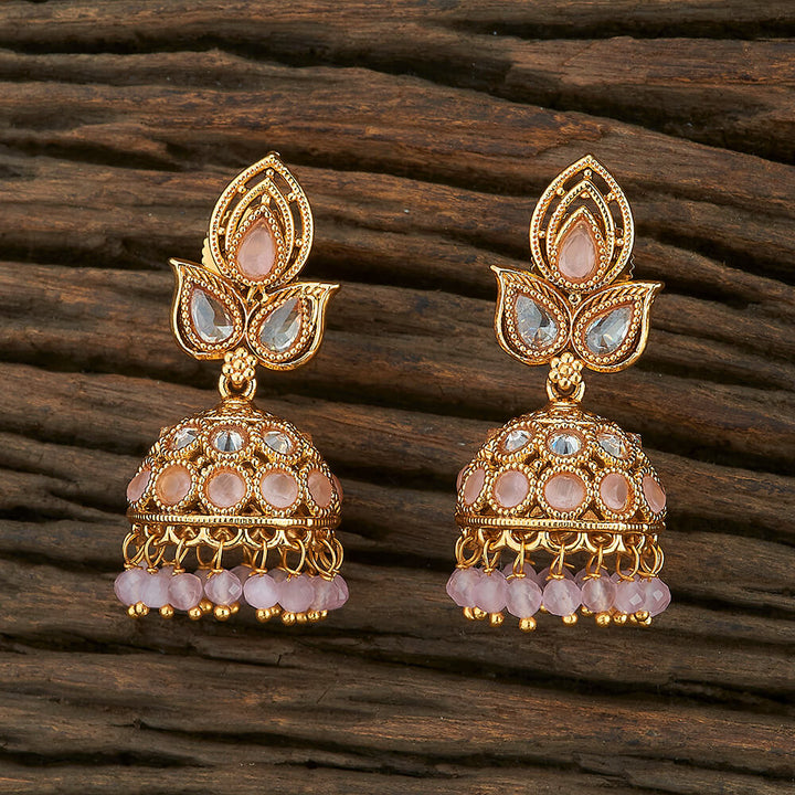 Antique Delicate Earring With Gold Plating 211599