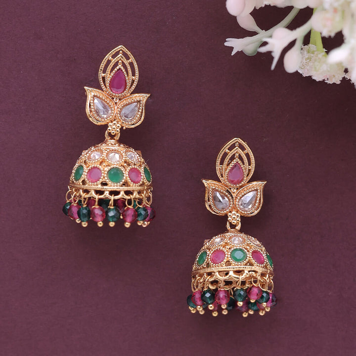 Antique Delicate Earring With Gold Plating 211599