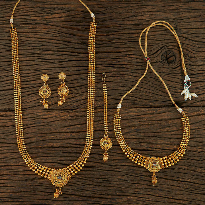 Antique Long Necklace With Gold Plating 211724