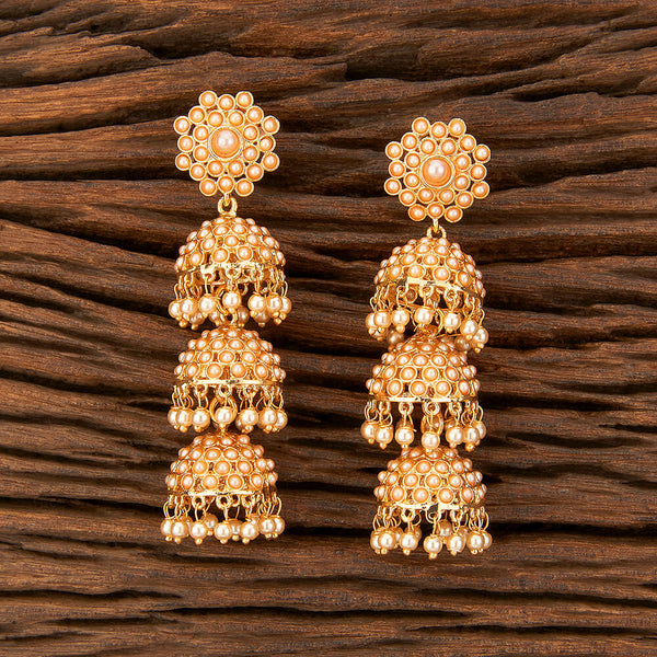 Antique Pearl Earring With Gold Plating 212279