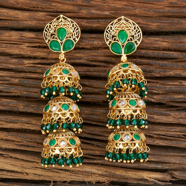 Antique Long Earring With Gold Plating 212397