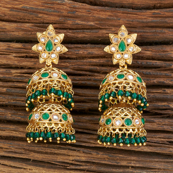 Antique Jhumki With Gold Plating 212398
