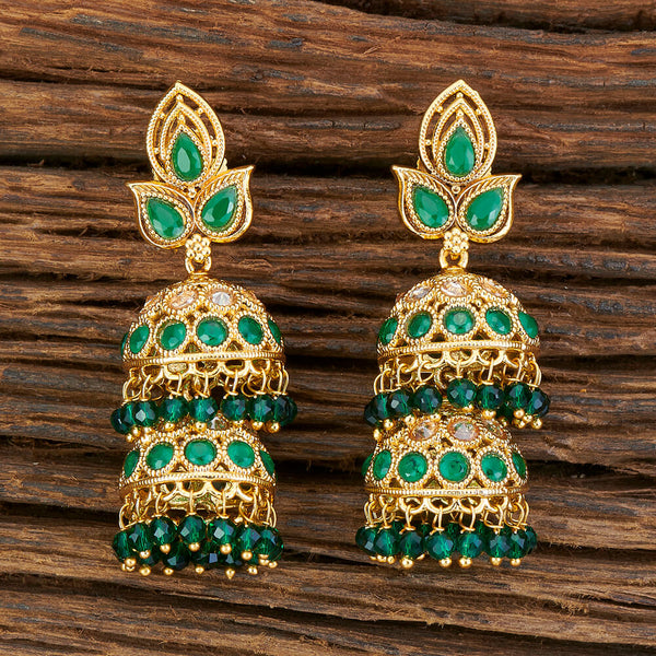 Antique Jhumki With Gold Plating 212399