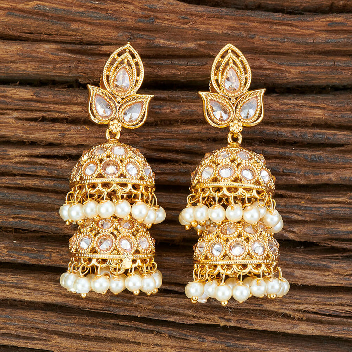 Antique Jhumki With Gold Plating 212399