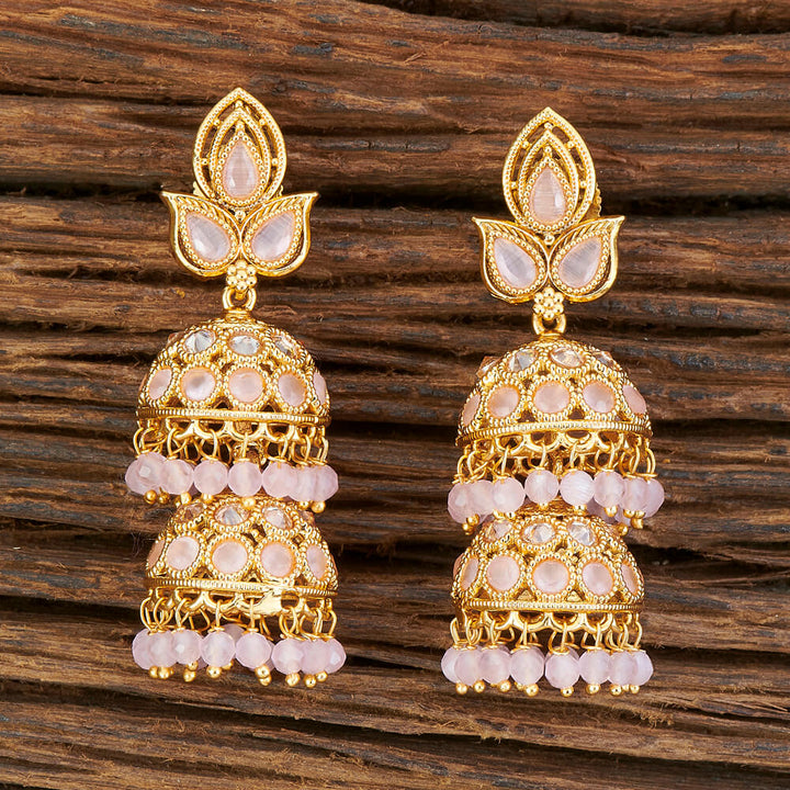 Antique Jhumki With Gold Plating 212399
