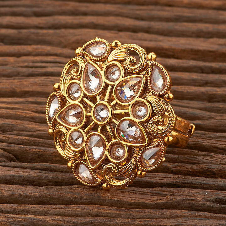 Antique Adjustable Ring With Gold Plating 212559