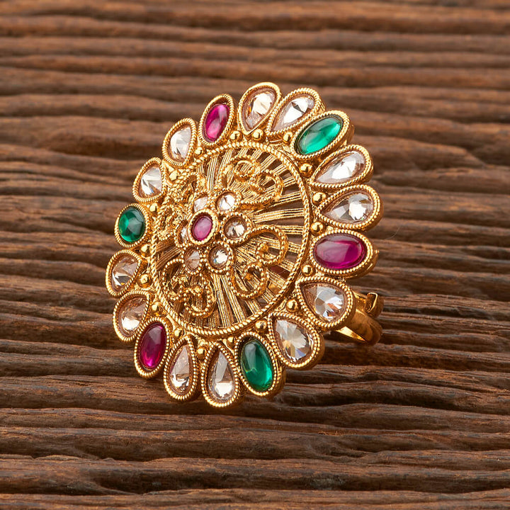 Antique Adjustable Ring With Gold Plating 212561