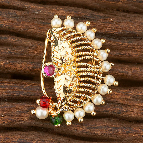 212653 Antique Maharashtrian Nath With Gold Plating