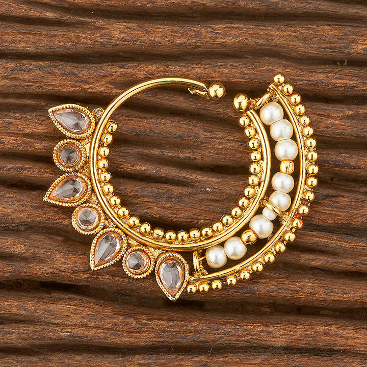 Antique Pressing Nose Ring With Gold Plating 213016