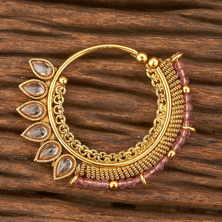 Antique Pressing Nose Ring With Gold Plating 213019