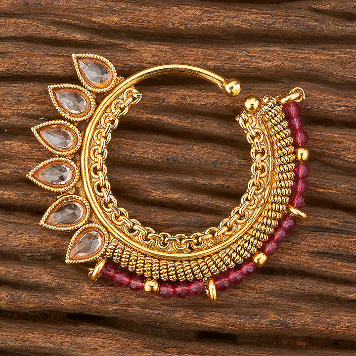 Antique Pressing Nose Ring With Gold Plating 213019