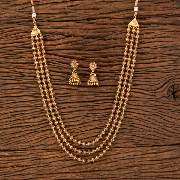 213062 Antique Mala Necklace With Gold Plating