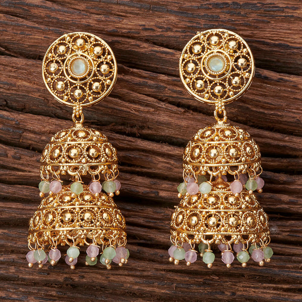 Antique Double Jhumki With Gold Plating 213103