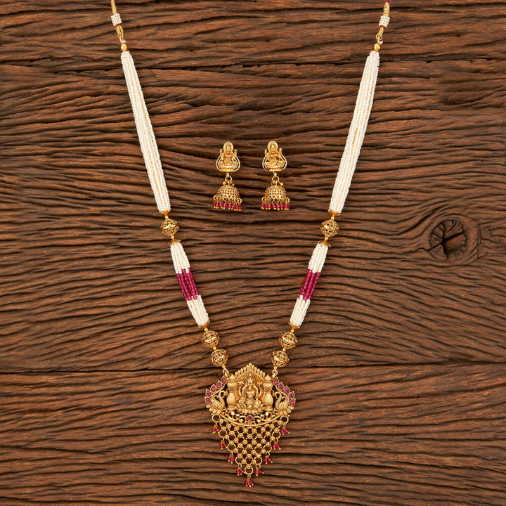 Antique Temple Pendant Set With Gold Plating 213266