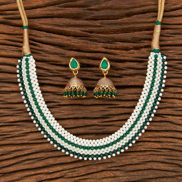 Antique Thushi Necklace With Gold Plating 213336