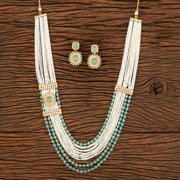 Antique Long Necklace With Gold Plating 213489