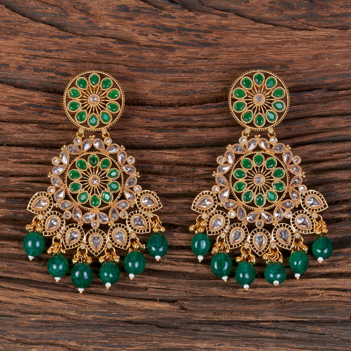 Antique Long Earring With Gold Plating 213606