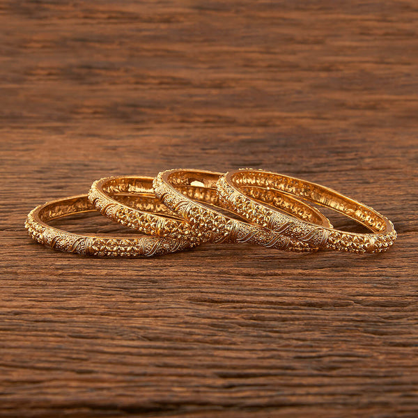 Antique Plain Gold Bangles With Gold Plating 213615