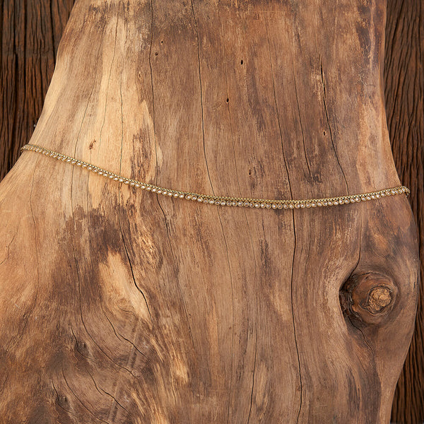 213767 Antique Delicate Belt With Mehndi Plating