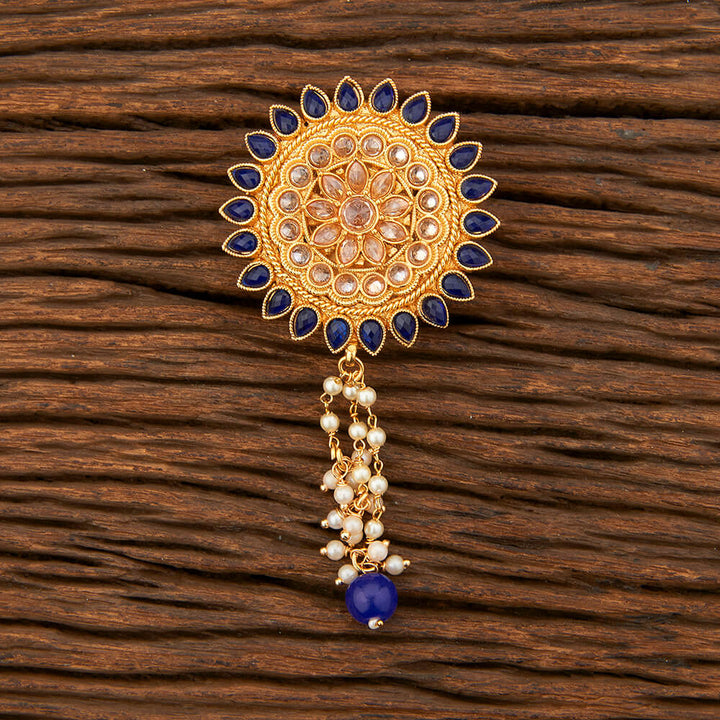 Antique Moti Brooch With Gold Plating 213819