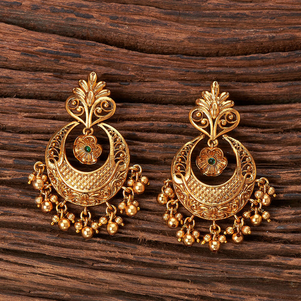 Antique Chand Earring With Matte Gold Plating 213865