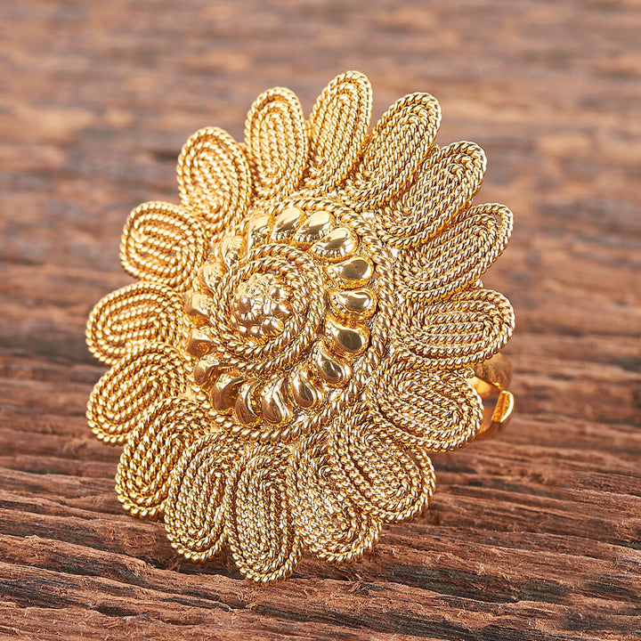 Antique Adjustable Ring With Gold Plating 214013