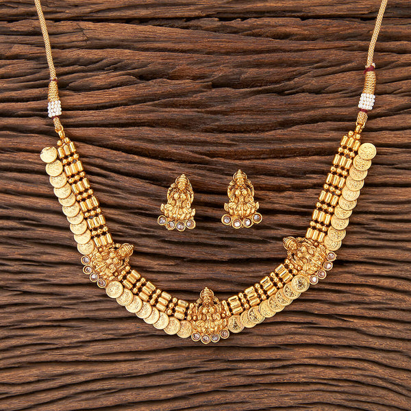 214047 Antique Temple Necklace With Gold Plating