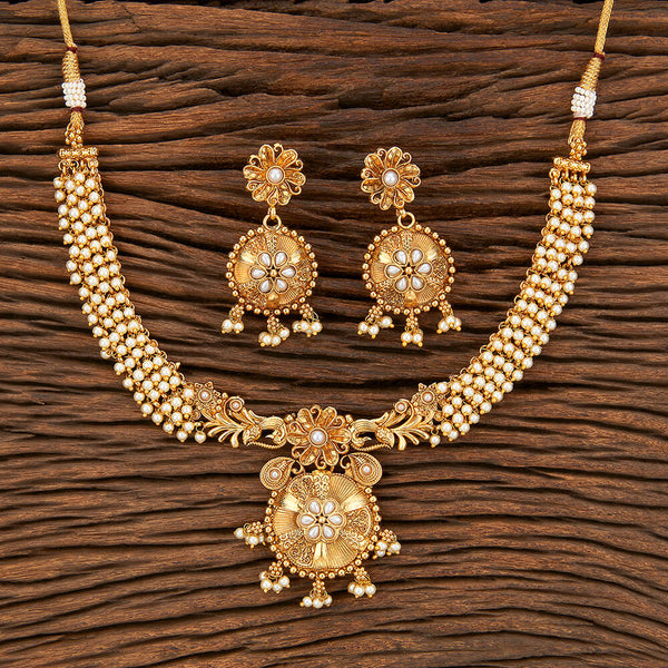 Antique Peacock Necklace With Gold Plating 214049