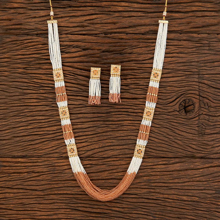 Antique Long Necklace With Gold Plating 214197